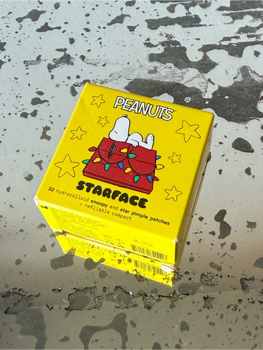 Peanuts Yellow Snoopy Starface Patch Compact NIB